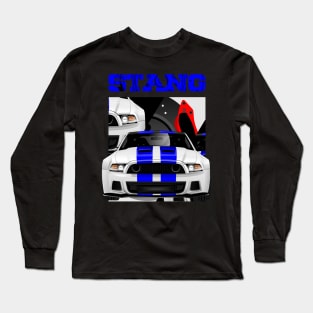 Ford Mustang White Long Sleeve T-Shirt